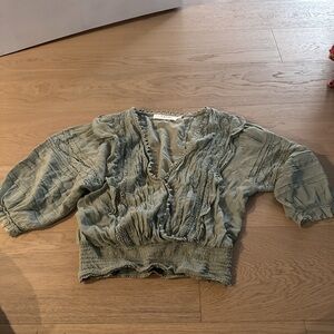 Astr the label mint lace insert top